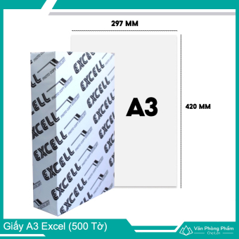 Giấy A3 Excel 70gsm, 80gsm (500 tờ)