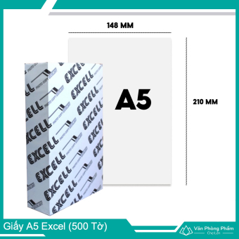 Giấy A5 Excel 70gsm, 80gsm (500 tờ)