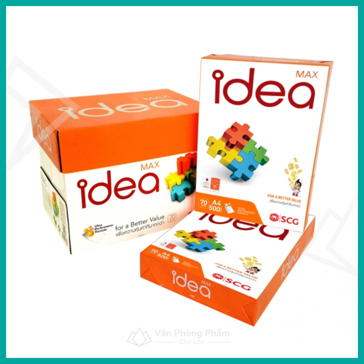 Giấy A4 Idea 70gsm, 80gsm (500 Tờ)