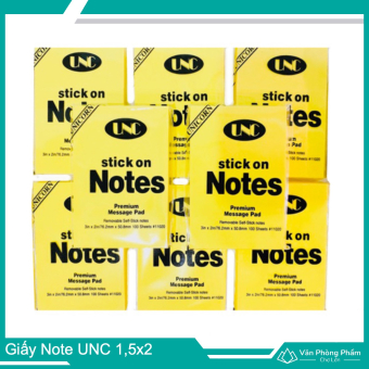 Giấy Note UNC 1,5x2, Giấy Ghi Chú