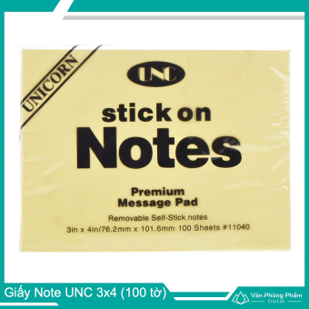 Giấy Note UNC 3x4, Giấy Ghi Chú