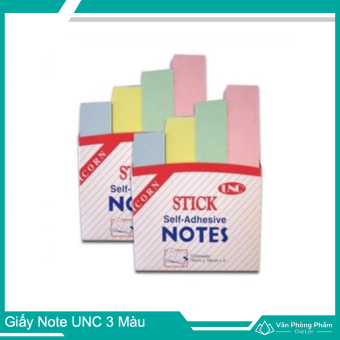 Giấy Note UNC 3 Màu, Giấy Ghi Chú